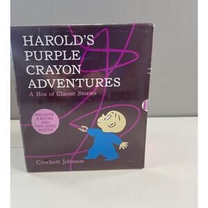 Harold's Purple Crayon Adventures Book Box Set Of 6 Poster Brand New